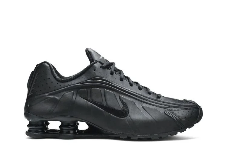 Nike Shox R4 'Triple Black Embroidered Swoosh' 104265-044